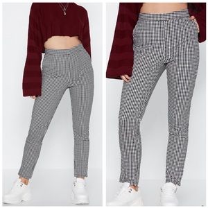 Nasty Gal Make It Fair Gingham Cropped Ankle Trousers Small